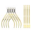 XINMEIWEN 8Pieces Cuticle Trimmer Cuticle Nipper Cuticle Remover Cuticle Cutter with Cuticle Pusher Stainless Steel Cuticle Cutter Clipper Nail Tools for Fingernails and Toenails (Gold) view 1