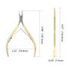 XINMEIWEN 8Pieces Cuticle Trimmer Cuticle Nipper Cuticle Remover Cuticle Cutter with Cuticle Pusher Stainless Steel Cuticle Cutter Clipper Nail Tools for Fingernails and Toenails (Gold) view 4