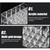 Beavorty 26grids Desktop Lipstick Rack Multi Lipstick Organizer Slots Cosmetic Storage Display Stand for Home and Vanity Use Transparent Holder view 4