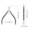 XINMEIWEN 8Pieces Cuticle Trimmer Cuticle Nipper Cuticle Remover Cuticle Cutter with Cuticle Pusher Stainless Steel Cuticle Cutter Clipper Nail Tools for Fingernails and Toenails (Black) view 4