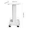 13.8x13.4x27.2 White Beauty Salon Trolley Cart with Wheels and Large Storage Fence,2-Tier Multil-Function Mobile Salon Spa Service Instrument Hairdressing Storage Tray Rolling Cart Max Load 88lbs view 2