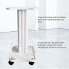 13.8x13.4x27.2 White Beauty Salon Trolley Cart with Wheels and Large Storage Fence,2-Tier Multil-Function Mobile Salon Spa Service Instrument Hairdressing Storage Tray Rolling Cart Max Load 88lbs view 3