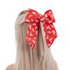 Okuna Outpost 8-Inch Cheer Bows - Polyester Two Toned Cheer Bow - Elastic Ponytail Holder & Fun Cheerleading Ribbons - Secure Play Red & White Volleyball Ribbon - Pack of 20-2 Designs, Red & White view 3