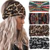 Acenail Wide Headbands for Women, 4 Pack Knotted Turban Headband, Non Slip Hairbands, Floral Workout Head Bands, Leopard Yoga Sweatbands, Cotton Hair Scarfs, Boho Head Wraps, Fashion Hair Accessories view 1