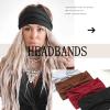 Acenail Wide Headbands Women Knotted Turban Headband Elastic Non Slip Hairbands Workout Yoga Sweatbands Cotton Hair Scarfs Boho Head Wraps Fashion Hair Accessories for Women 4Pcs (Solid) view 3