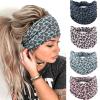 Acenail Wide Headbands Women Knotted Turban Headband Elastic Non Slip Hairbands Floral Workout Head Bands Yoga Cotton Hair Scarfs Boho Head Wraps Fashion Hair Accessories for Women 4Pcs(Chic) view 1