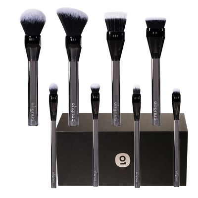 Ohgnus 8pcs Vegan Makeup Brush Set, 8pcs + 3pcs + Simple Logo Box