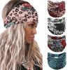 Acenail Wide Headbands Knotted Turban Headband Elastic Non Slip Hairbands Floral Workout Head Bands Yoga Cotton Hair Scarfs Boho Head Wraps Fashion Hair Accessories for Women 4Pcs(Gorgeous) view 1