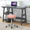 KKTONER Round Rolling Stool Chair PU Leather Height Adjustable Shop Stool Swivel Drafting Work SPA Salon Stools with Wheels Office Chair (Pink) view 2