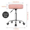 KKTONER Round Rolling Stool Chair PU Leather Height Adjustable Shop Stool Swivel Drafting Work SPA Salon Stools with Wheels Office Chair (Pink) view 3