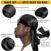 Goiple Wave Pomade for Men Strong Hold Easy Wash 360 Wave Training Hair Cream, Waves Grease for Men Promotes Layered Waves, Moisture, Control and Silky Shine Pomade Brushe Silky Durag Cap Set view 3