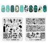 KADS Nail Stamping Plate Nail Stamp Template Stamper Scraper Set French Nails Summer Flower Flamingo Rose view 2