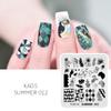 KADS Nail Stamping Plate Nail Stamp Template Stamper Scraper Set French Nails Summer Flower Flamingo Rose view 4