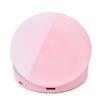 3 Color Lighting, Rechargeable 1X/2X Folding 2-Sided Magnification, Infinity Dimmable Touch Screen, Pocket LED Mirror, Travel Makeup Mirror with Light, Handheld Premium Texture Mirror (C.Pink) view 1