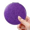 Acedada Compact Mirror, Portable Travel Makeup Mini Mirror, Folding Handheld 2-Sided 1x/2x Magnifying Mirror for Women Girls - Purple view 1