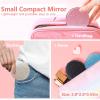 Acedada Compact Mirror, Portable Travel Makeup Mini Mirror, Folding Handheld 2-Sided 1x/2x Magnifying Mirror for Women Girls - Purple view 4