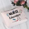 JYTAPP Nurse Makeup Bag Certified Nurse Educator Gift Nursing Instructor Zipper Pouch Cosmetic Bag Nursing Instructor Gift Clinical Nurse Educator Gift view 2
