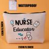 JYTAPP Nurse Makeup Bag Certified Nurse Educator Gift Nursing Instructor Zipper Pouch Cosmetic Bag Nursing Instructor Gift Clinical Nurse Educator Gift view 3