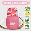 Cube Ice Roller for Face, Ice Facial Roller for Eyes Neck Naturally Tone and Tighten Skin, De-puff Eye Bags, Add a Healthy Glow Cryotherapy Enhance Skin Elasticity (Light Pink view 3
