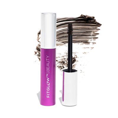 Fitglow Beauty Plant Protein Brow Gel | Natural Vegan Eyebrow Enhancer Serum | Thickening Volumizing Brow Filler | Nutrient-Rich Hair Conditioning | Strengthens, Lift, Shape & Fill | 4g - Dark Brown
