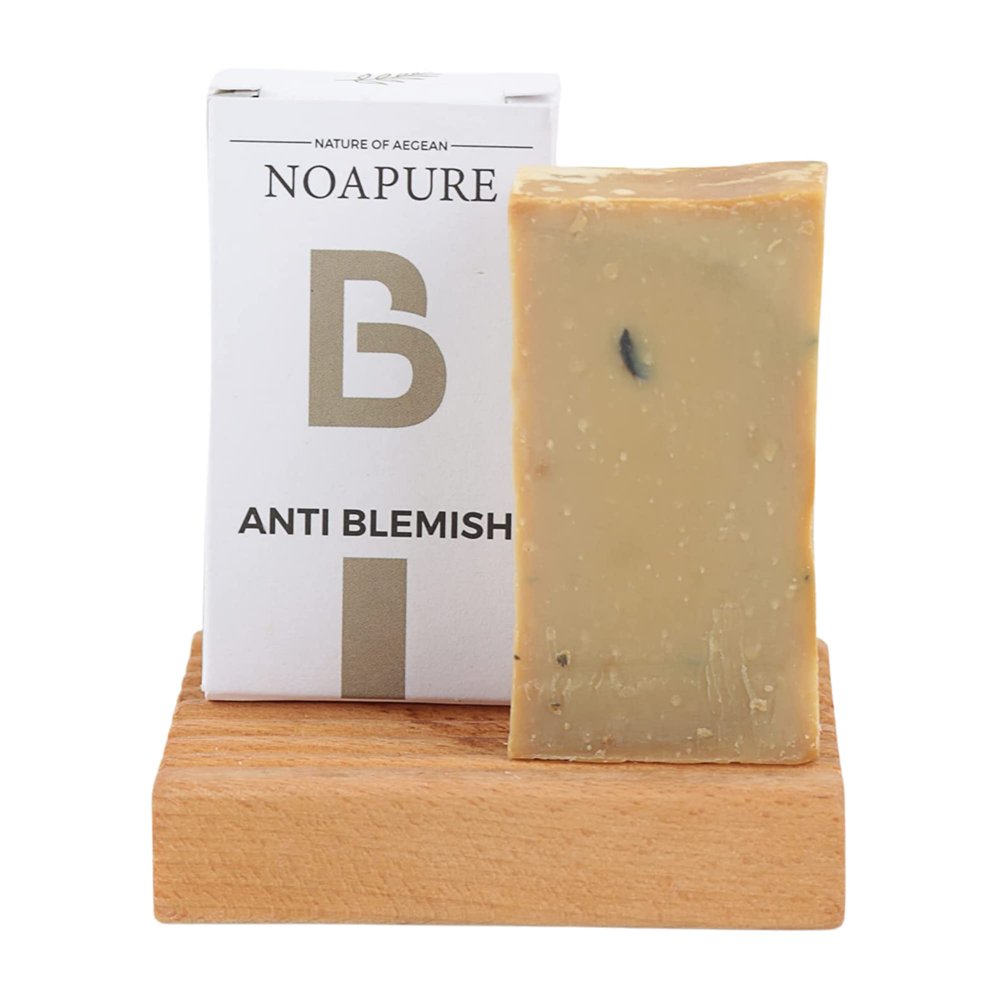 NOA PURE - Anti-Blemish Bar Soap - Handmade Vegan Soap with Premium Essential Oils for Face, Hand & Body - Moisturizing Cold Pressed Soap with All Natural Ingredients to Combat Blemishes and Acne