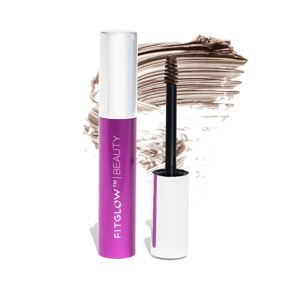 Fitglow Beauty Plant Protein Brow Gel | Natural Vegan Eyebrow Enhancer Serum | Thickening Volumizing Brow Filler | Nutrient-Rich Hair Conditioning | Strengthens, Lift, Shape & Fill | 4g - Taupe Blonde