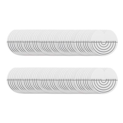 100Pcs Hair Heat Guards with Scale Single Hole PVC Glue Protector Hair Extension Tools for Hair