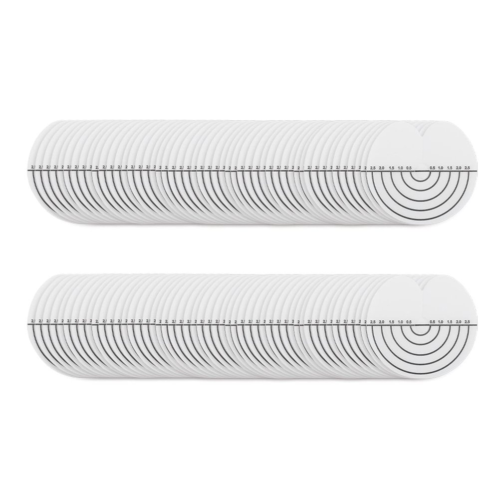100Pcs Hair Heat Guards with Scale Single Hole PVC Glue Protector Hair Extension Tools for Hair