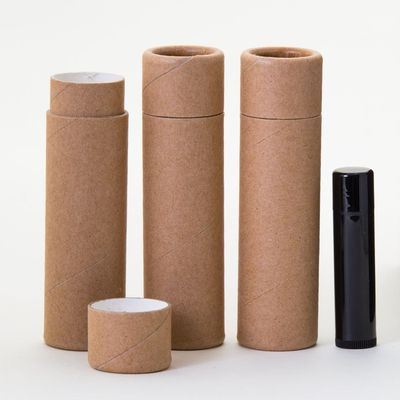 2 OZ Kraft Brown Paperboard Lip Balm/Salve/Cosmetic/Lotion Tubes (50)