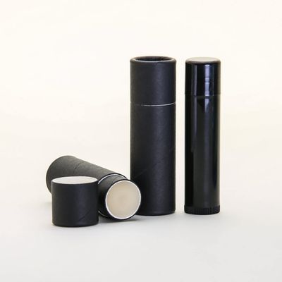 9 mL Black Kraft Paperboard Lip Balm/Salve/Cosmetic/Lotion Tubes (50)