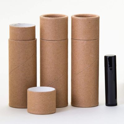 2.5 OZ Kraft Brown Paperboard Lip Balm/Salve/Cosmetic/Lotion Tubes (1000)