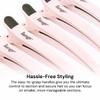L'ANGE HAIR Rubber Sectioning Hair Clips | Narrow-Tipped Design | For Parting & Sectioning Hair | Easy Grip Handles | Professional Styling Results | 6-Pack (Blush) view 2