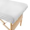 10 Pack - Tranquility Microfiber Massage Table Fitted Sheets by Body Linen- Lightweight, Durable Fitted Sheets For Massage Table & Spa. Wrinkle Free, Secure Fitting, Soft & No Pilling- White view 4