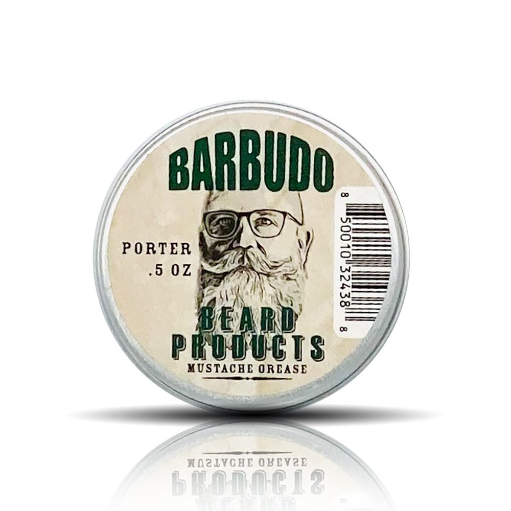 Barbudo Beard Products Mustache Wax (Porter: Barbershop Hot Lather Shaving Cream)