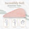 Exec-U-Gift Microfiber Hair Towel Wrap, Hair Turban Towel Super Absorbent Twist Turban Dry Hair Caps with Buttons Bath Loop Fasten Salon Dry Hair Hat view 4