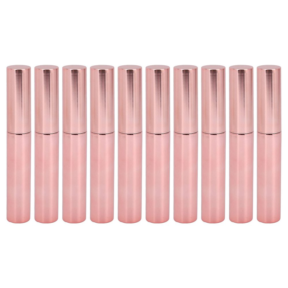 ZJchao Empty Mascara Tubes, 10Pcs 10ml Eyelash Glue Tubes Empty Empty Plastic Vials Bottle Container Refillable Eyelashes Tube Mascara Container Bottle with Rubber Insert for Stick False