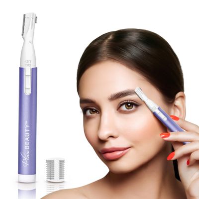 Facial Hair Trimmer for Women, Face Trimmer Remover Device, Flawless Facial Hair Removal Women, Womens Mustache Shaver, Micro Shaver for Nose, Eyebrow, Peach Fuzz