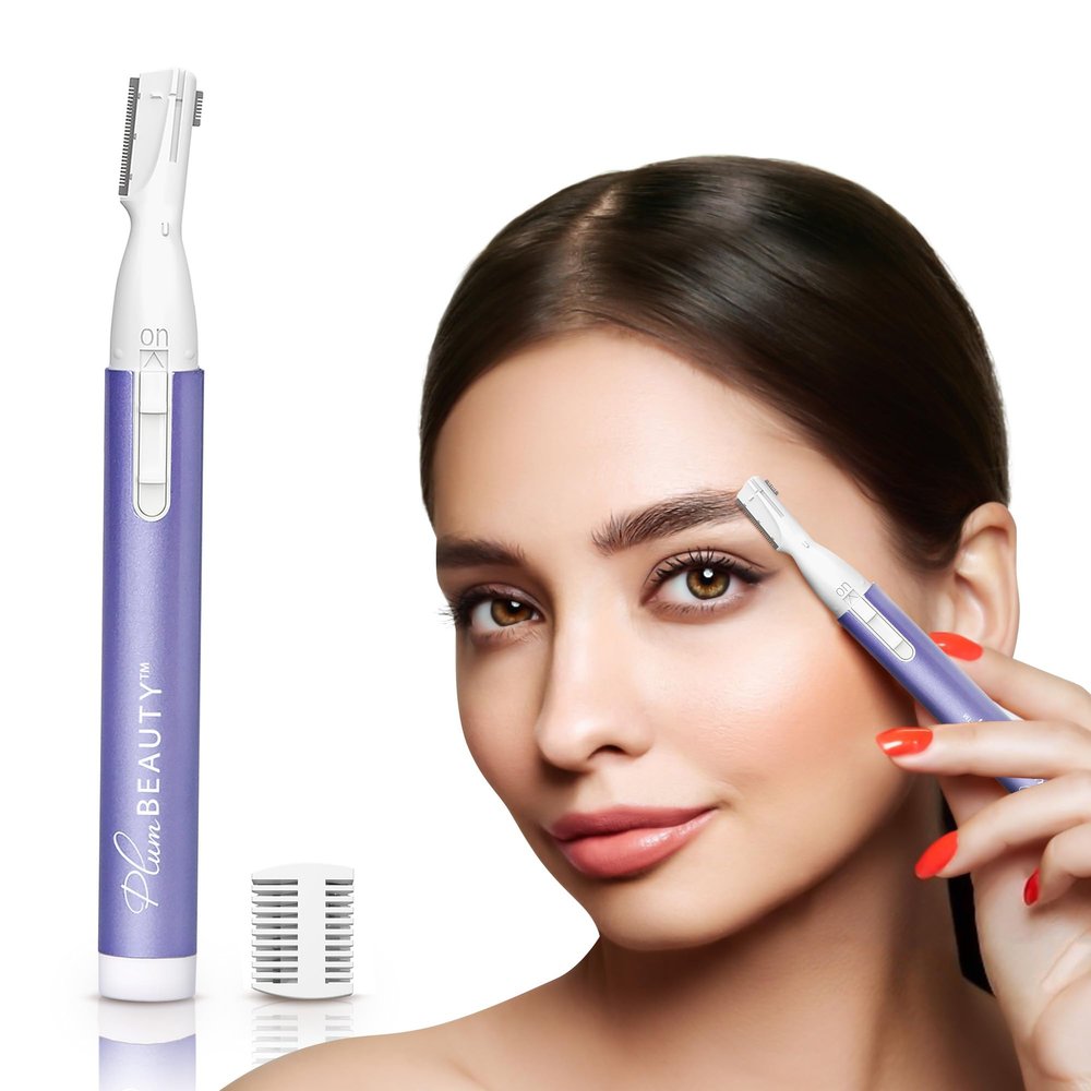 Facial Hair Trimmer for Women, Face Trimmer Remover Device, Flawless Facial Hair Removal Women, Womens Mustache Shaver, Micro Shaver for Nose, Eyebrow, Peach Fuzz