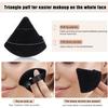 8 Pcs Cotton Powder Puff Face,JASSINS Triangle super soft Both dry and wet Makeup Setting Puff,For Concealer/Loose Powder/Body Powder/Foundation/Blush Makeup Sponge Set (Black) view 4