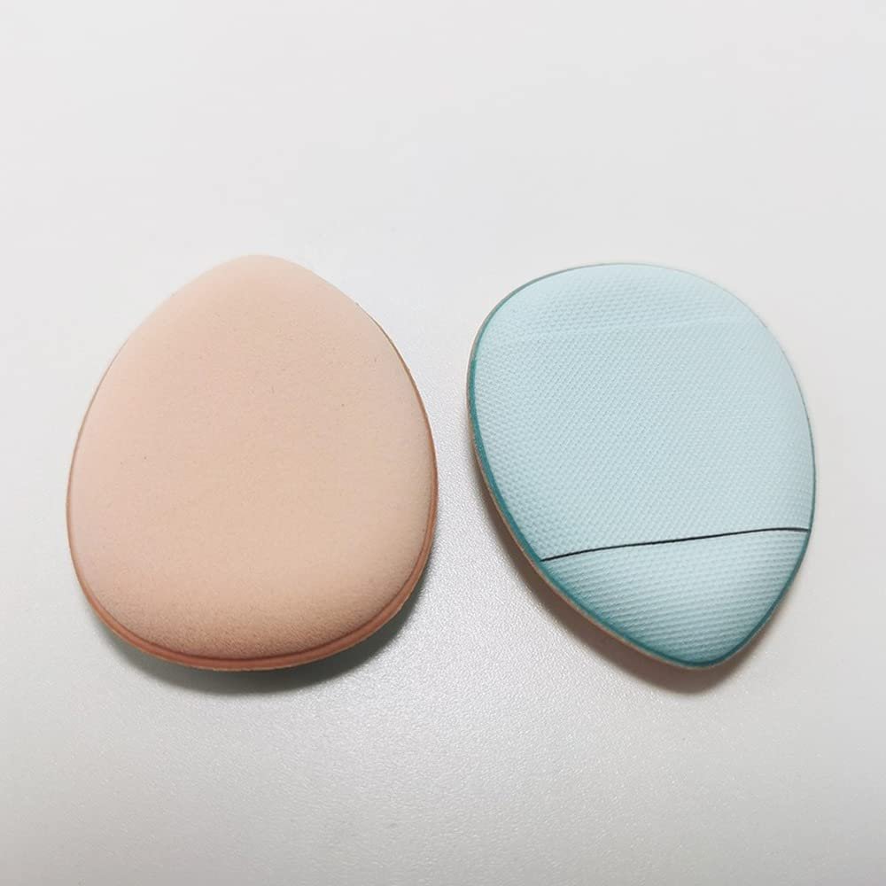 Thumb Air Cushion Mini Concealer Foundation Puff Fingertip Mini Water Droplet Wet and Dry BB Small Finger Powder Puff (blue)
