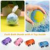 Bath Bombs for Kids with Surprise Toys Inside, 9 Pack Pull-Back Car Bath Bombs Gift Set for Boys Girls Birthday Easter Egg Xmas, Bubble Kids Safe Bath Fizzy Ball with 3 Multifunctional Vehicles Cars view 3