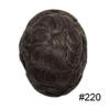 Mens Toupee Human Hair HAIR WONDERS Toupee For Men Hair Units Full 0.12mm Thin Skin Hair System with Natural Hairline Mens Hair Piece (6''*8'', #220 2# DARKEST BROWN WITH 20% SYNTHETIC GREY-120% medium light to medium density) view 2