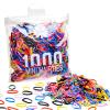 KANPRINCESS 1000PCS Hair Rubber Bands(deep color) view 1