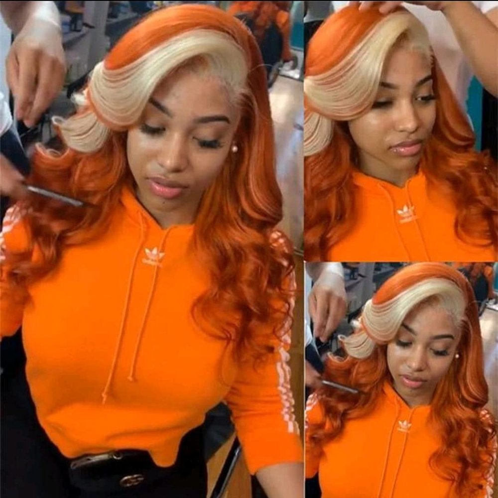 13X4 Brazilian body wave 20 inch wig (Striped)