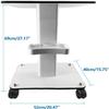 Beauty Salon Trolley Cart, 20.5x15.7x27.2in White Stand With Wheels and Large Storage Fence, Rolling Organizer, Max Load 110lbs view 3