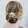 Easedaily Rhinestone Bride Wedding Hair Comb Gold Crystal Bridal Hair Piece Hair Accessories for Women and Girls view 4