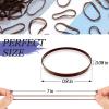 Kanprincess 1000pcs Brown Mini Rubber Bands, Soft Small Hair Ties for Kids Toddlers Girls, Elastic Ponytail Accessories, No Damage Baby Hair Styling (Brown) view 2