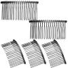 5 Pieces 20 Teeth Metal Hair Comb Wedding Bridal Veil Comb Silver Hair Clip Accessories for Women view 1