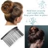5 Pieces 20 Teeth Metal Hair Comb Wedding Bridal Veil Comb Silver Hair Clip Accessories for Women view 4