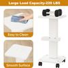 Esthetician Trolley Cart with Wheels 3 Tier Beautician Rolling Cart Salon Trolley cart w/Wheels, Load 135 lbs 27.2"x14.6"x13.8" view 3